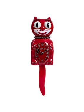 Retro Red Lady Kitchen Edition Kit-Cat Klock